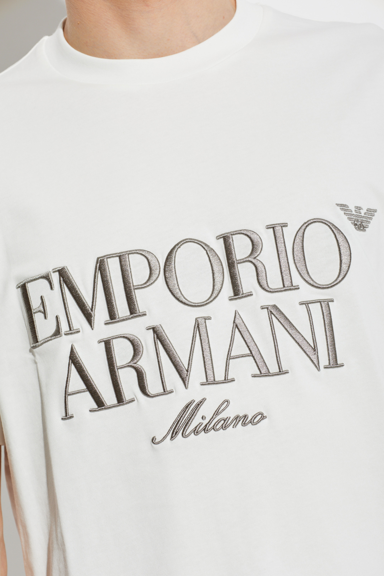 Emporio Armani T-shirt with embroidered logo | Men's | Vitkac